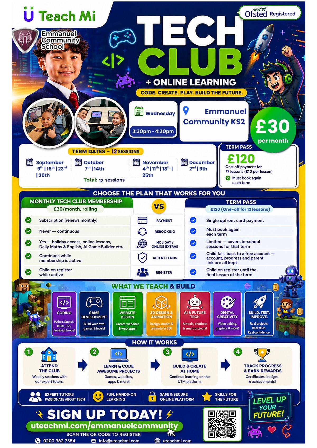 Emmanuel Community KS2 Tech Club flyer