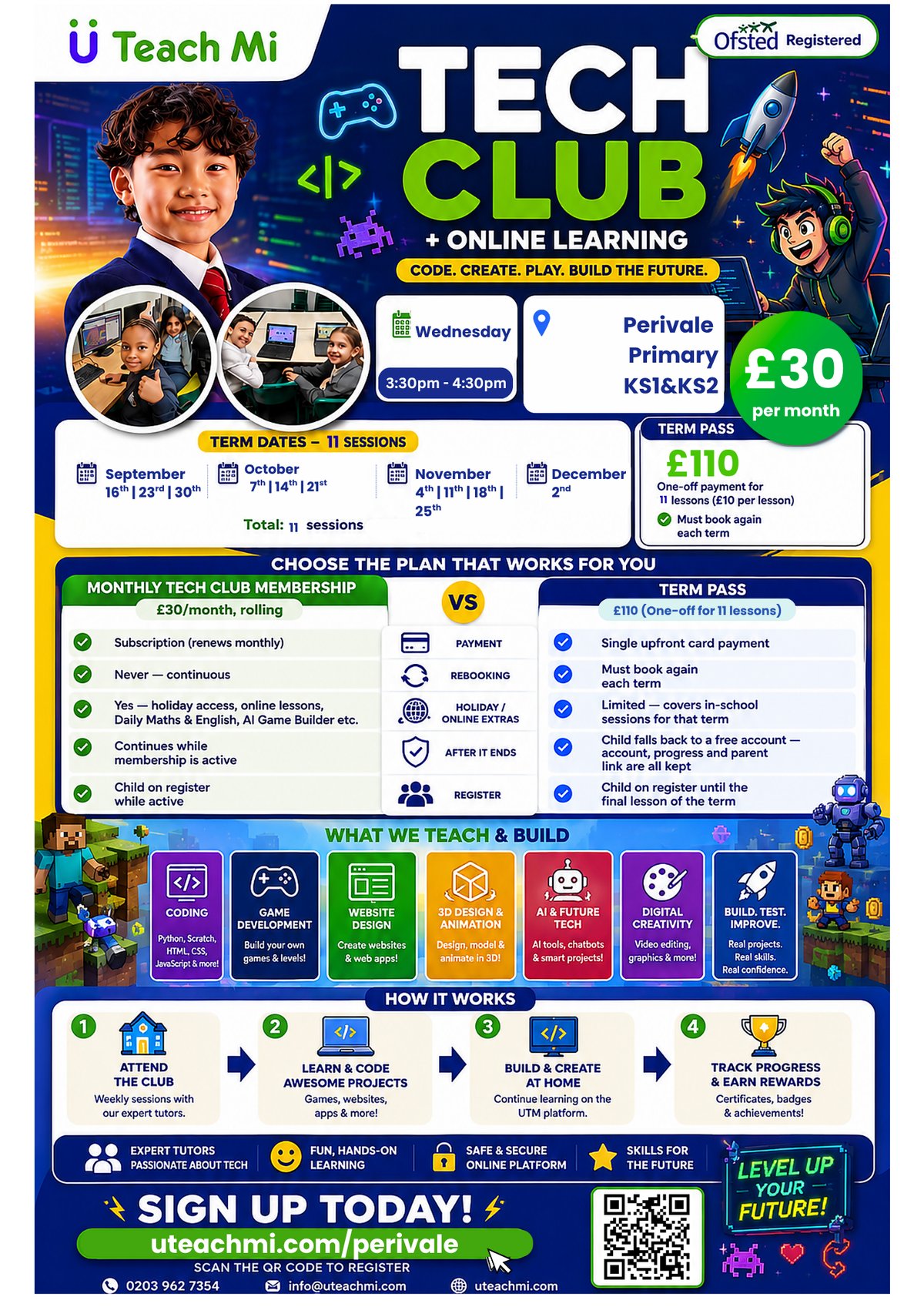 Perivale Primary KS1&KS2 Tech Club flyer
