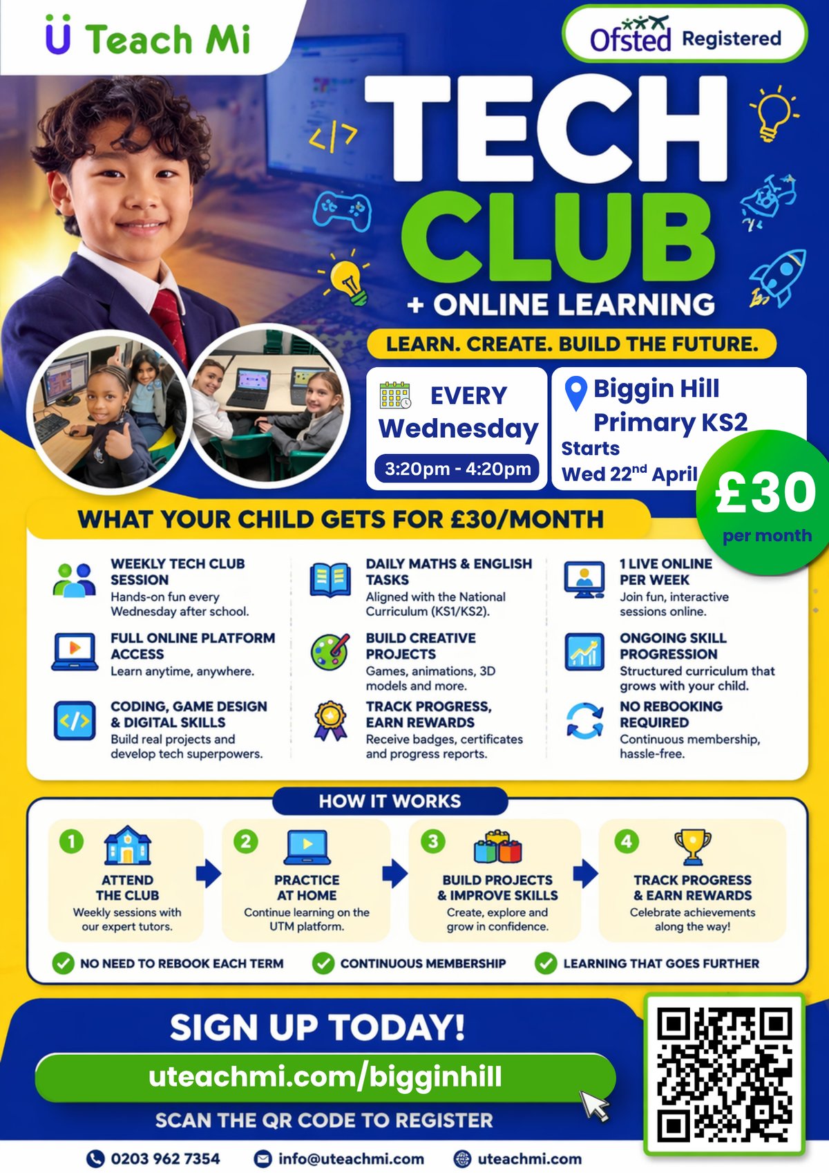 Biggin Hill Primary K1&KS2 Tech Club flyer